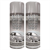 2X Auto Extreme Silver Spray Paint 400ml Spray Paint